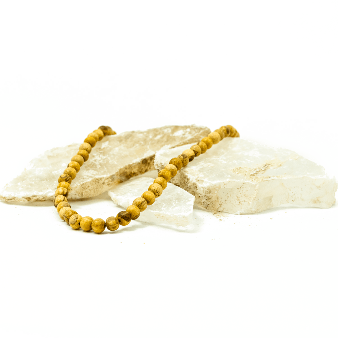 palo santo pearl necklace by third eye wood
